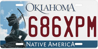 OK license plate 686XPM