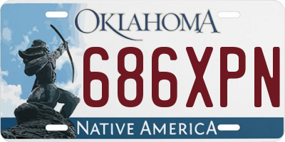 OK license plate 686XPN
