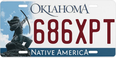 OK license plate 686XPT