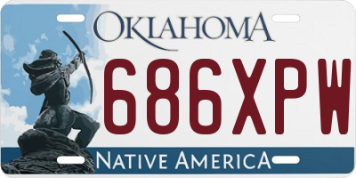 OK license plate 686XPW