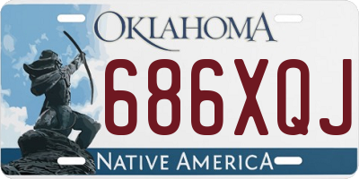 OK license plate 686XQJ
