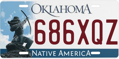 OK license plate 686XQZ