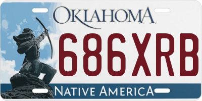 OK license plate 686XRB