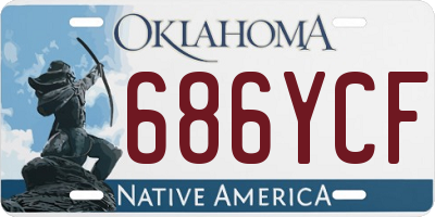 OK license plate 686YCF