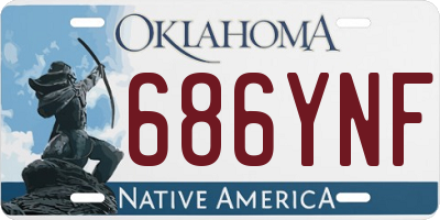 OK license plate 686YNF