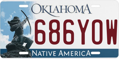 OK license plate 686YOW