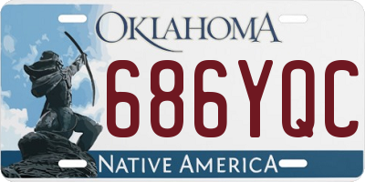OK license plate 686YQC