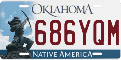 OK license plate 686YQM