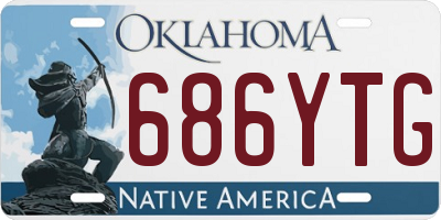 OK license plate 686YTG