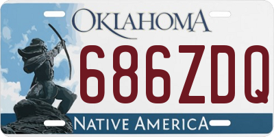 OK license plate 686ZDQ