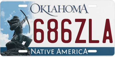 OK license plate 686ZLA