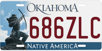 OK license plate 686ZLC