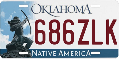OK license plate 686ZLK