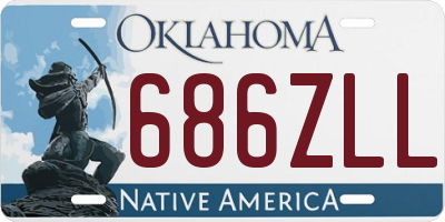 OK license plate 686ZLL