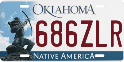 OK license plate 686ZLR