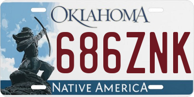 OK license plate 686ZNK
