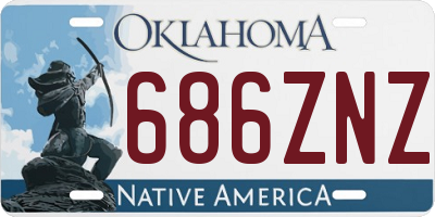 OK license plate 686ZNZ