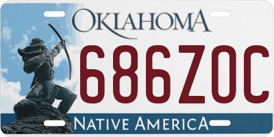 OK license plate 686ZOC