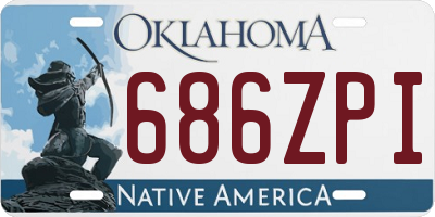 OK license plate 686ZPI