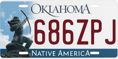 OK license plate 686ZPJ