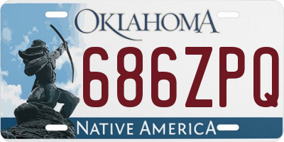 OK license plate 686ZPQ