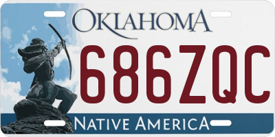 OK license plate 686ZQC