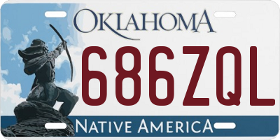 OK license plate 686ZQL