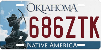 OK license plate 686ZTK