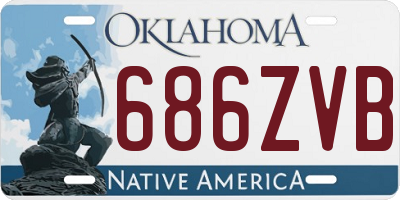 OK license plate 686ZVB