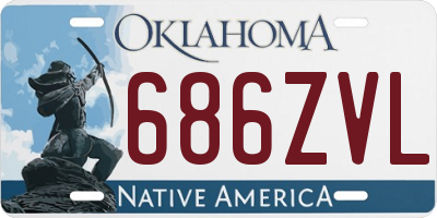 OK license plate 686ZVL