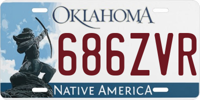 OK license plate 686ZVR