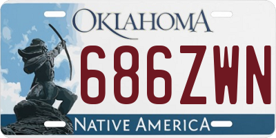 OK license plate 686ZWN