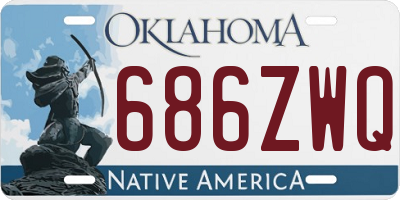 OK license plate 686ZWQ