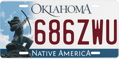 OK license plate 686ZWU