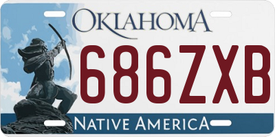 OK license plate 686ZXB