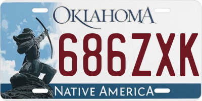 OK license plate 686ZXK