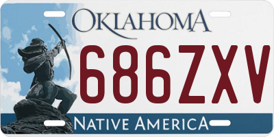 OK license plate 686ZXV