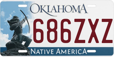 OK license plate 686ZXZ