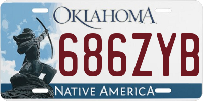 OK license plate 686ZYB