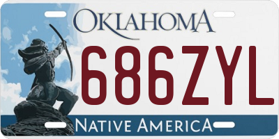 OK license plate 686ZYL