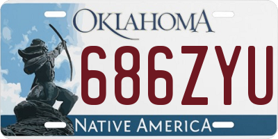 OK license plate 686ZYU