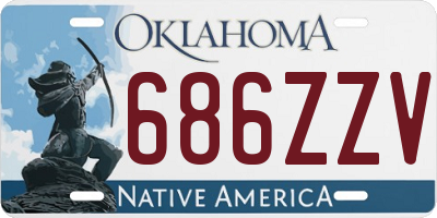 OK license plate 686ZZV