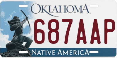 OK license plate 687AAP