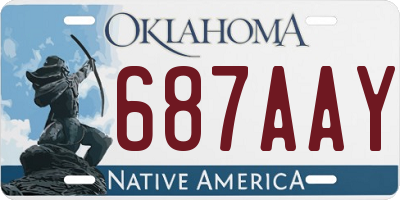 OK license plate 687AAY