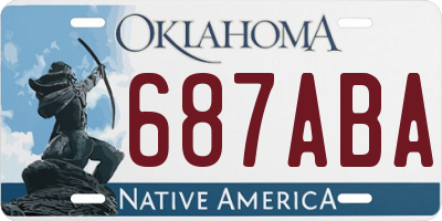 OK license plate 687ABA