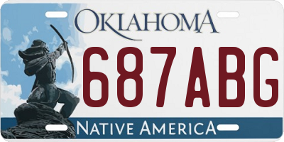 OK license plate 687ABG