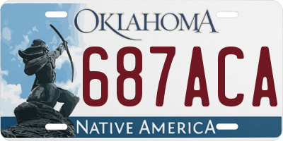 OK license plate 687ACA