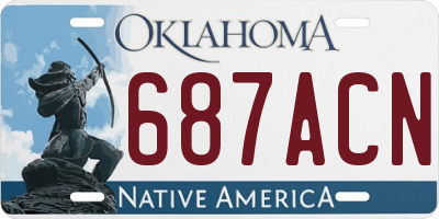 OK license plate 687ACN