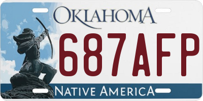 OK license plate 687AFP