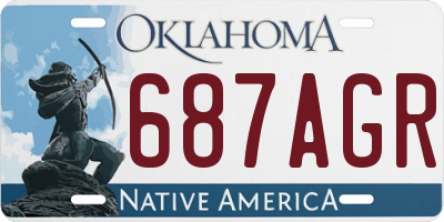 OK license plate 687AGR